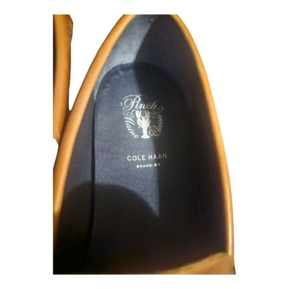 COLE HAAN Grand OS Pinch Maine Classic Brown Leather Loafers - Size 9 - Picture 7 of 9